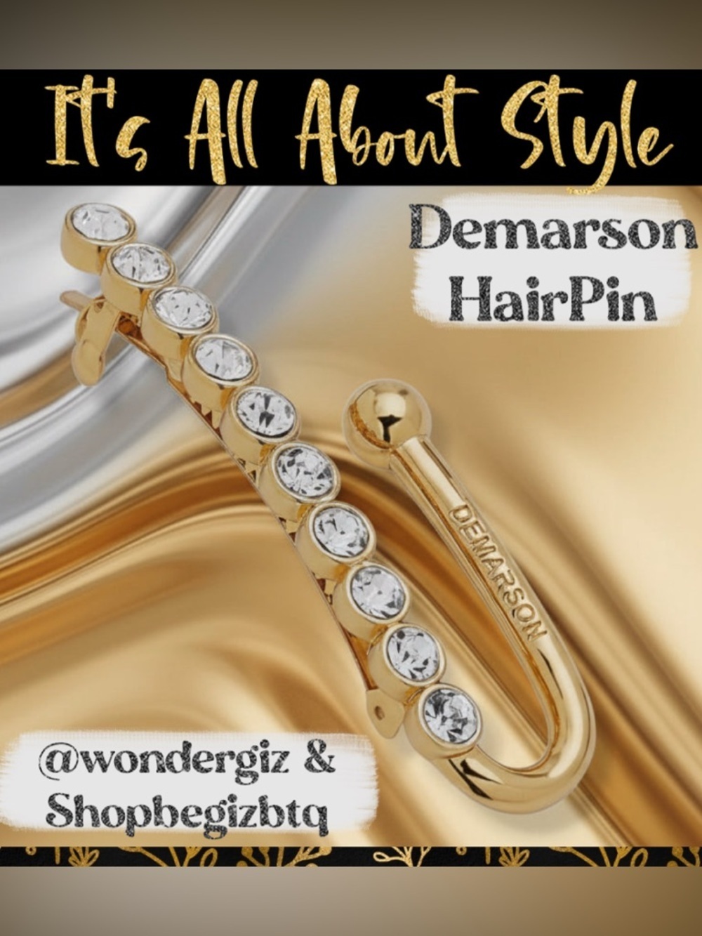 Authentic Demarson Delicate Statement HairPin To Call the Attention of Everyone